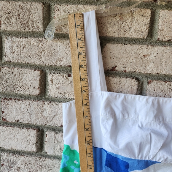 Lilly Pulitzer cotton Yesenia Dress Blue and green floral, lined, 1 in straps 0 - Picture 7 of 16